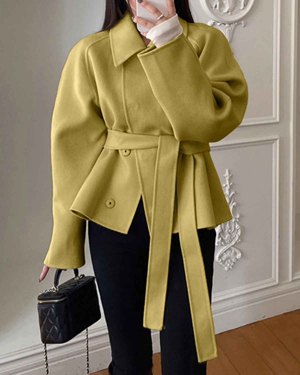 Yellow Belted Jacket sold by rihoas product image thumbnail 3