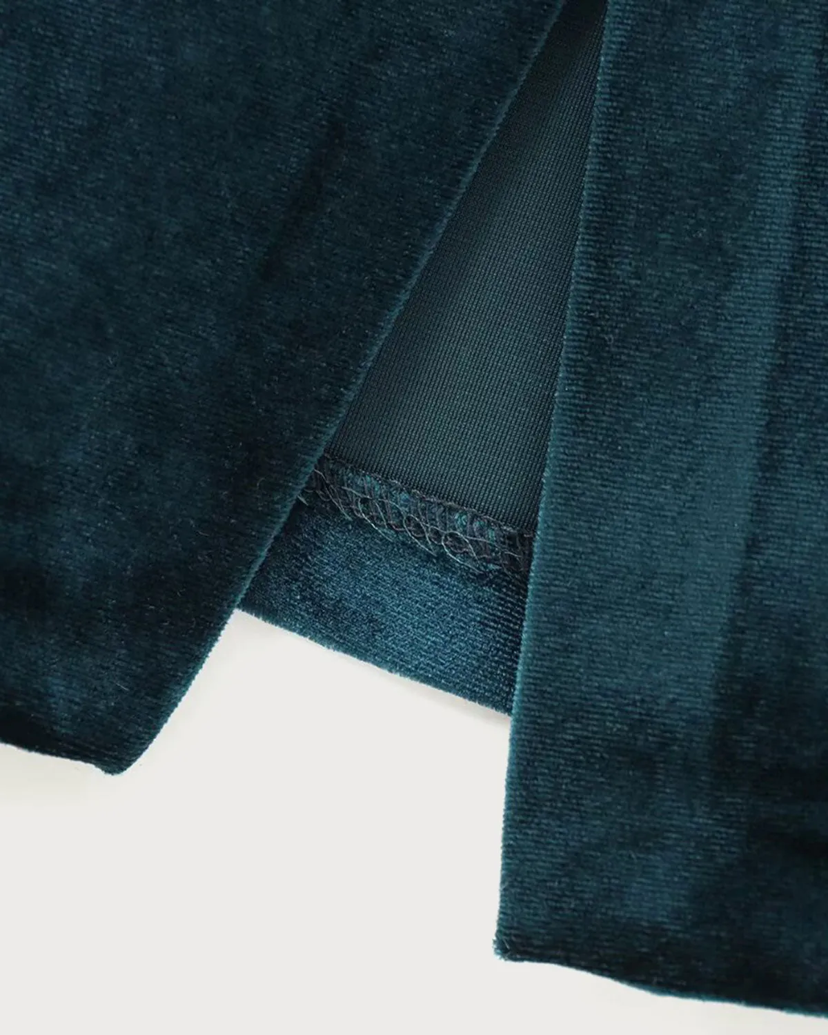 Green Velour Asymmetrical Midi Dress sold by rihoas product image thumbnail 4