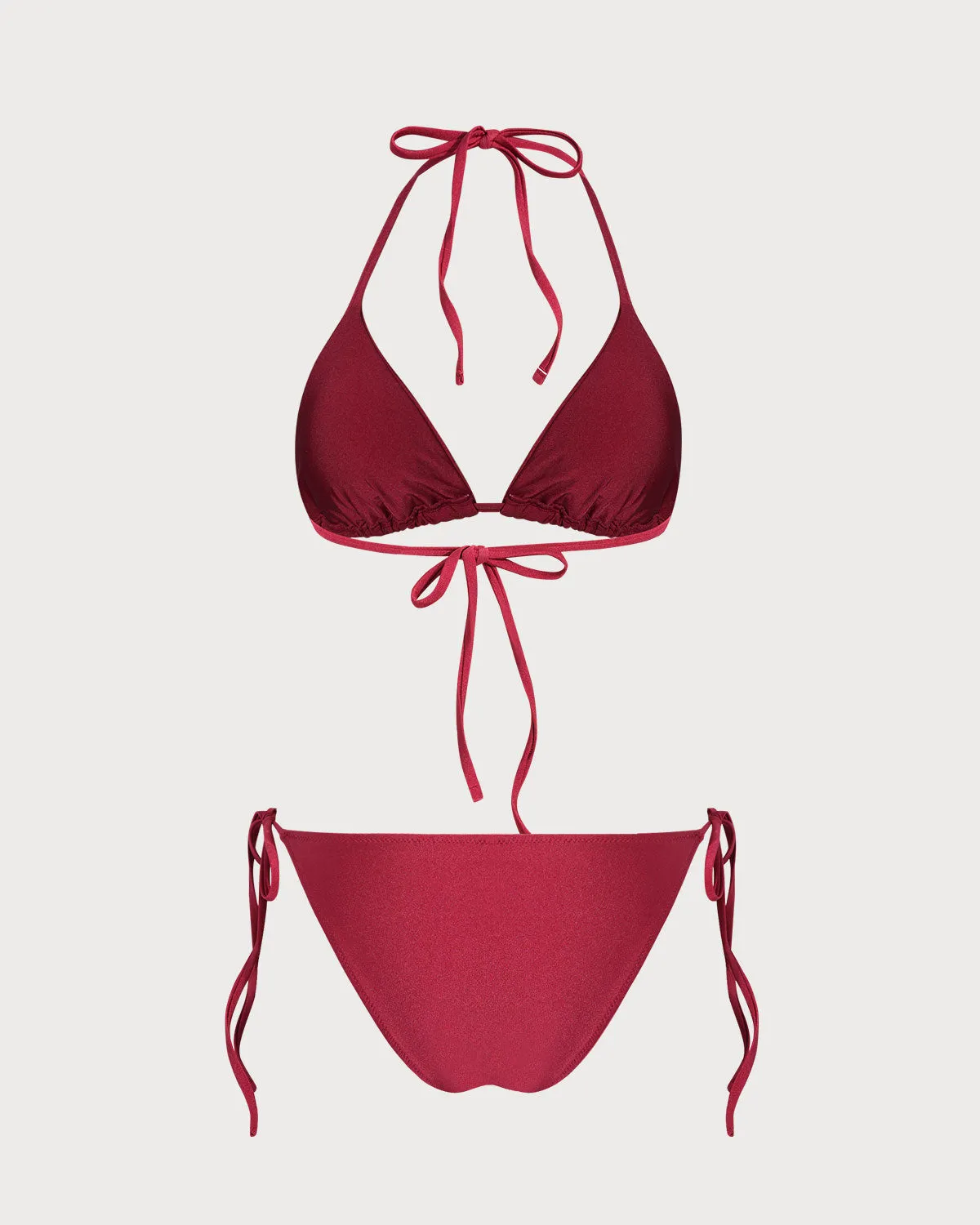 Red Triangle Drawstring Bikini Set sold by rihoas product image thumbnail 2