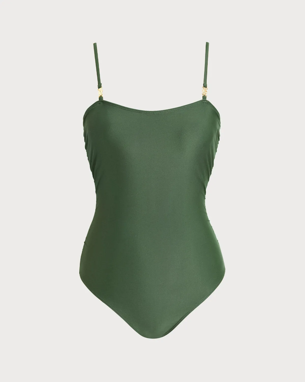 Green High Stretch One Piece Swimwear sold by rihoas