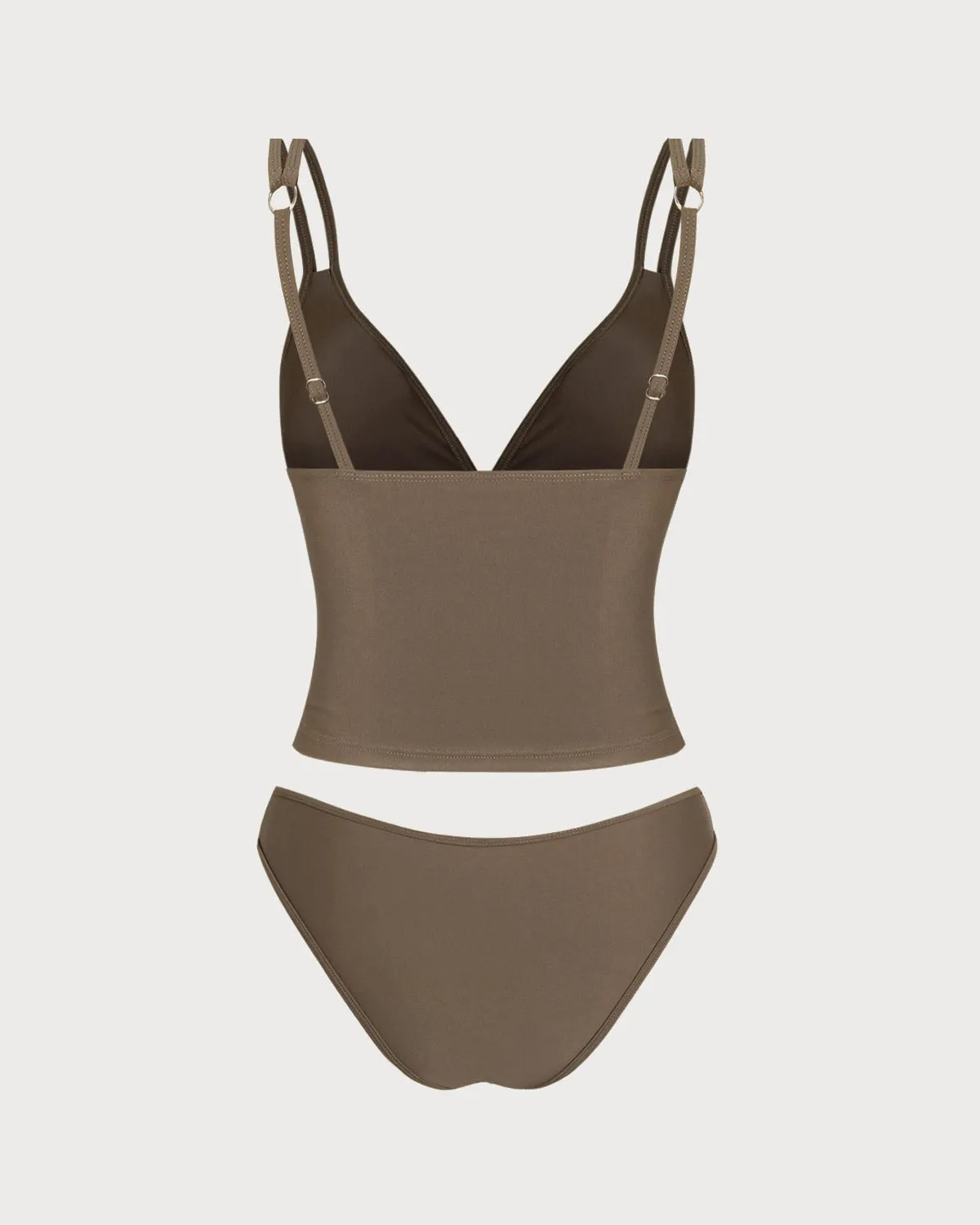 Coffee High Stretch Tankini Set sold by rihoas product image thumbnail 2