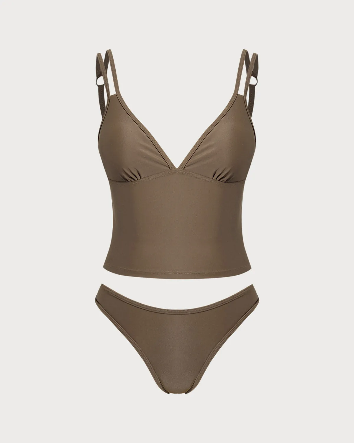 Coffee High Stretch Tankini Set sold by rihoas