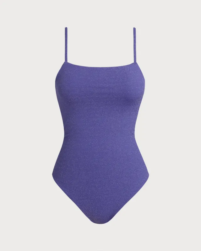 Purple X Cross High Stretch One Piece Swimwear sold by rihoas