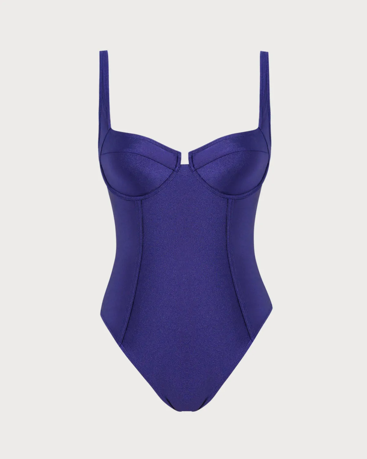 Navy Underwire One Piece Swimwear sold by rihoas