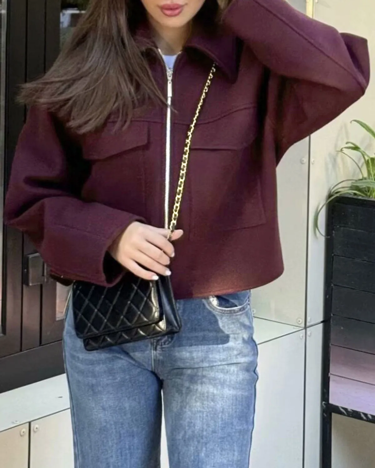 Wine Red Pocket Jacket sold by rihoas product image thumbnail 4