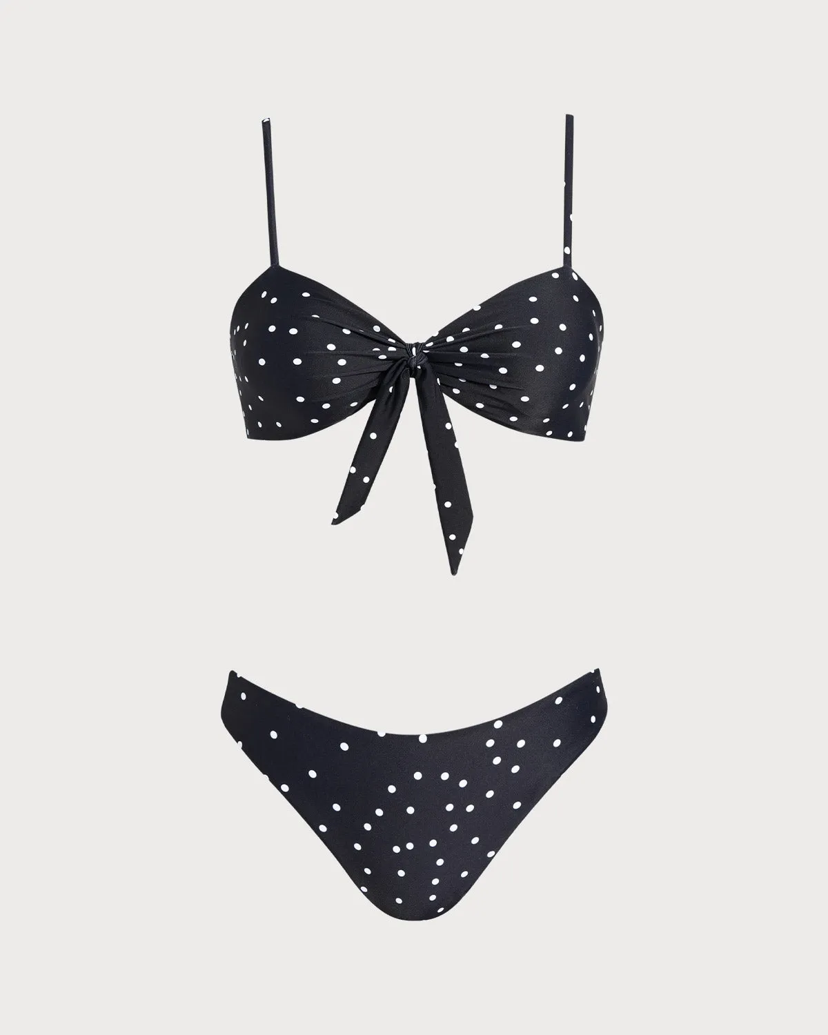 Black Polka Dot Bikini Sets sold by rihoas