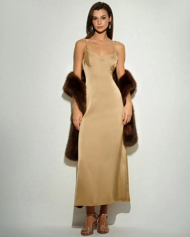 Yellow Sleeveless Strap Maxi Dress sold by rihoas