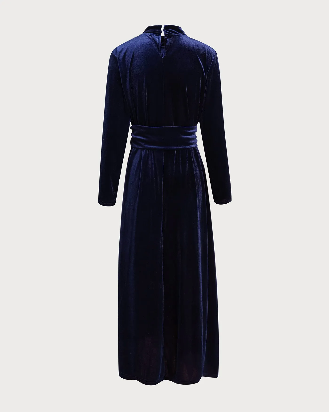 Blue Turtle Belt Velour Maxi Dress sold by rihoas product image thumbnail 2