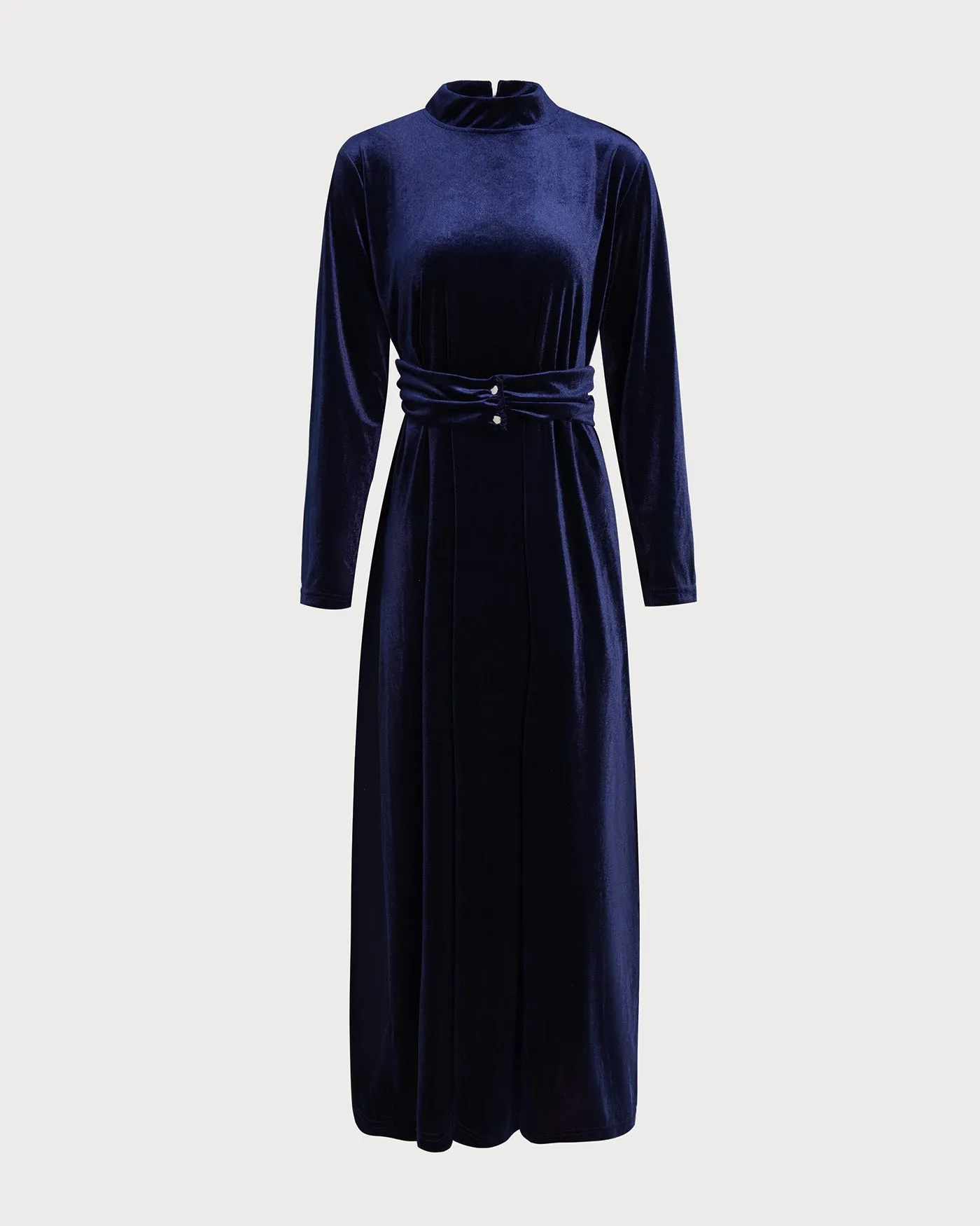 Blue Turtle Belt Velour Maxi Dress sold by rihoas