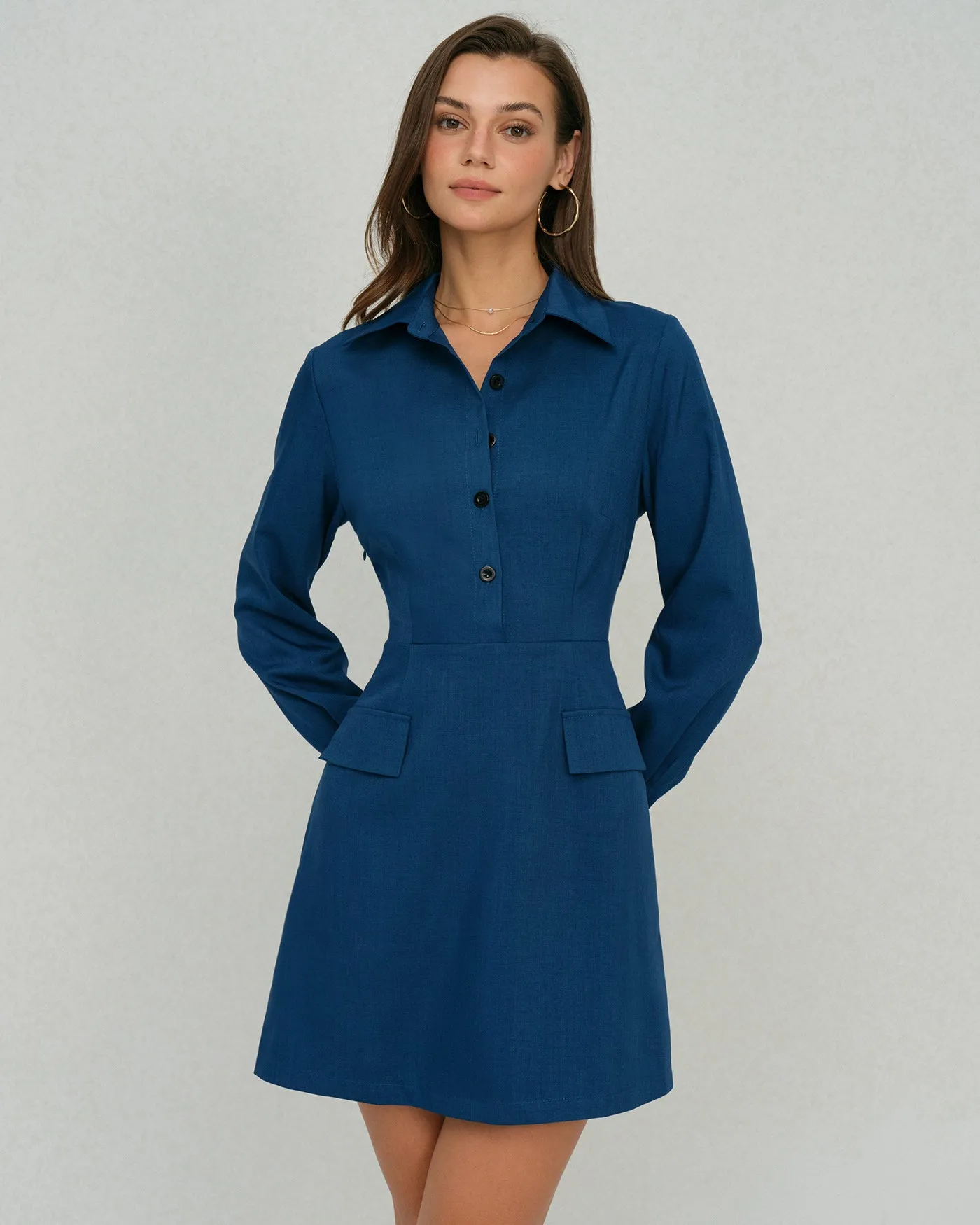 Blue Collar A-Line Mini Dress sold by rihoas