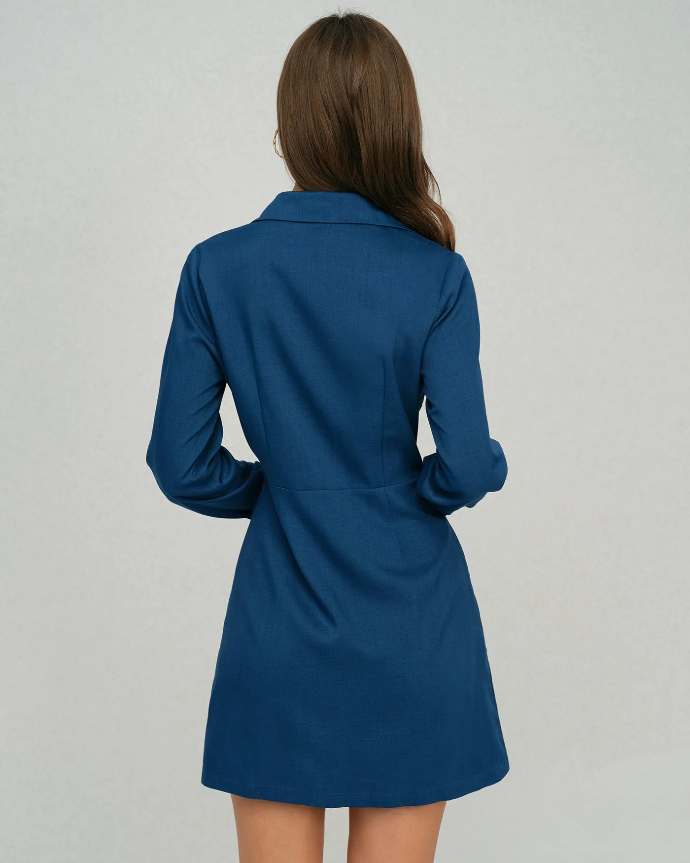Blue Collar A-Line Mini Dress sold by rihoas product image thumbnail 3