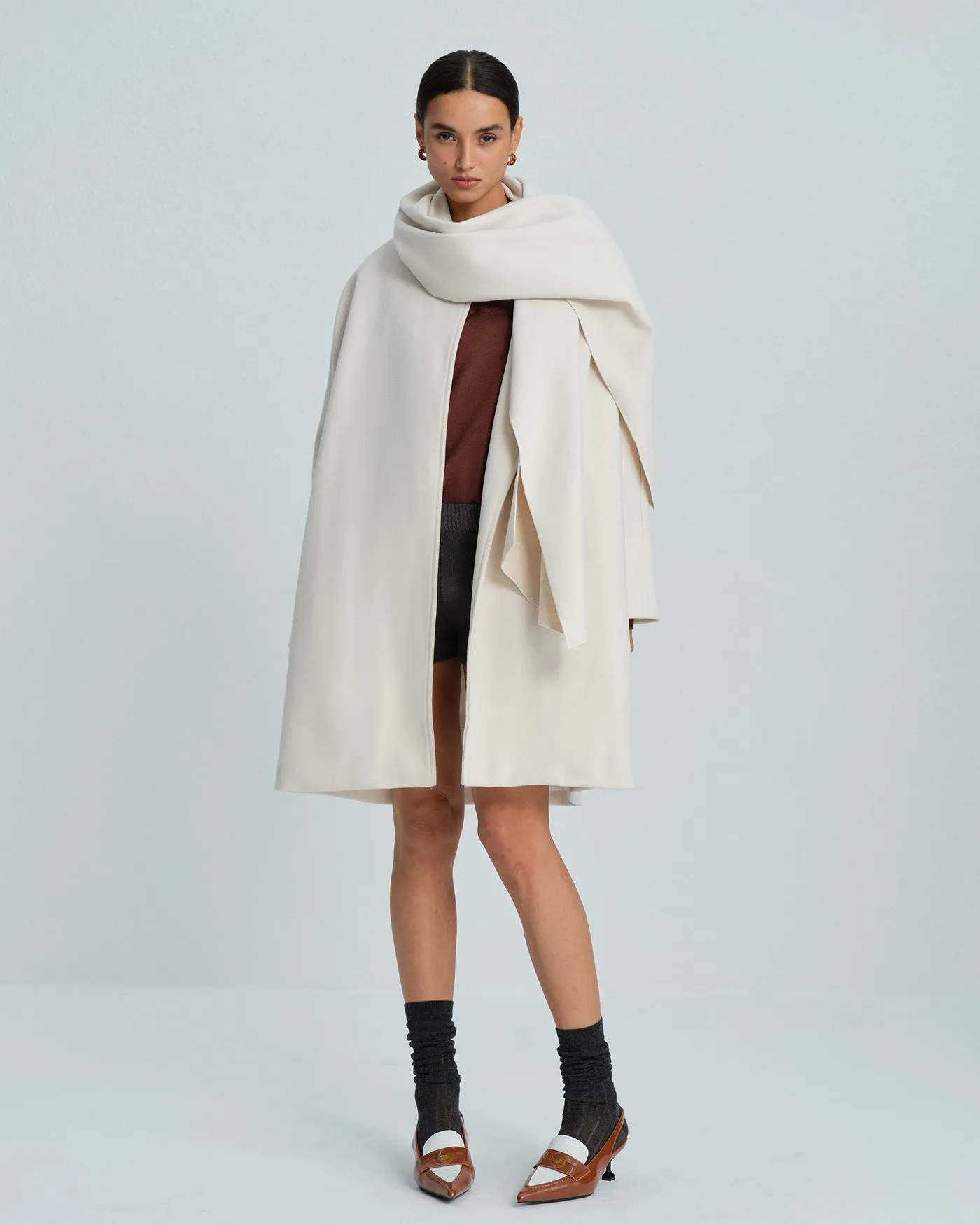 White Button Surplice Coat sold by rihoas