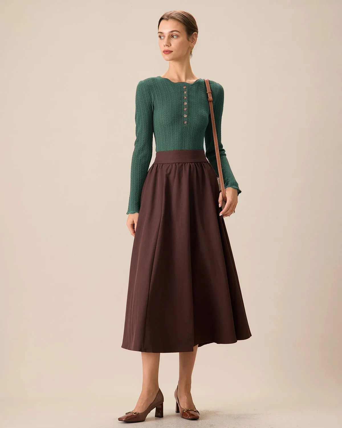 Green Scalloped Slim Sweater sold by rihoas product image thumbnail 4