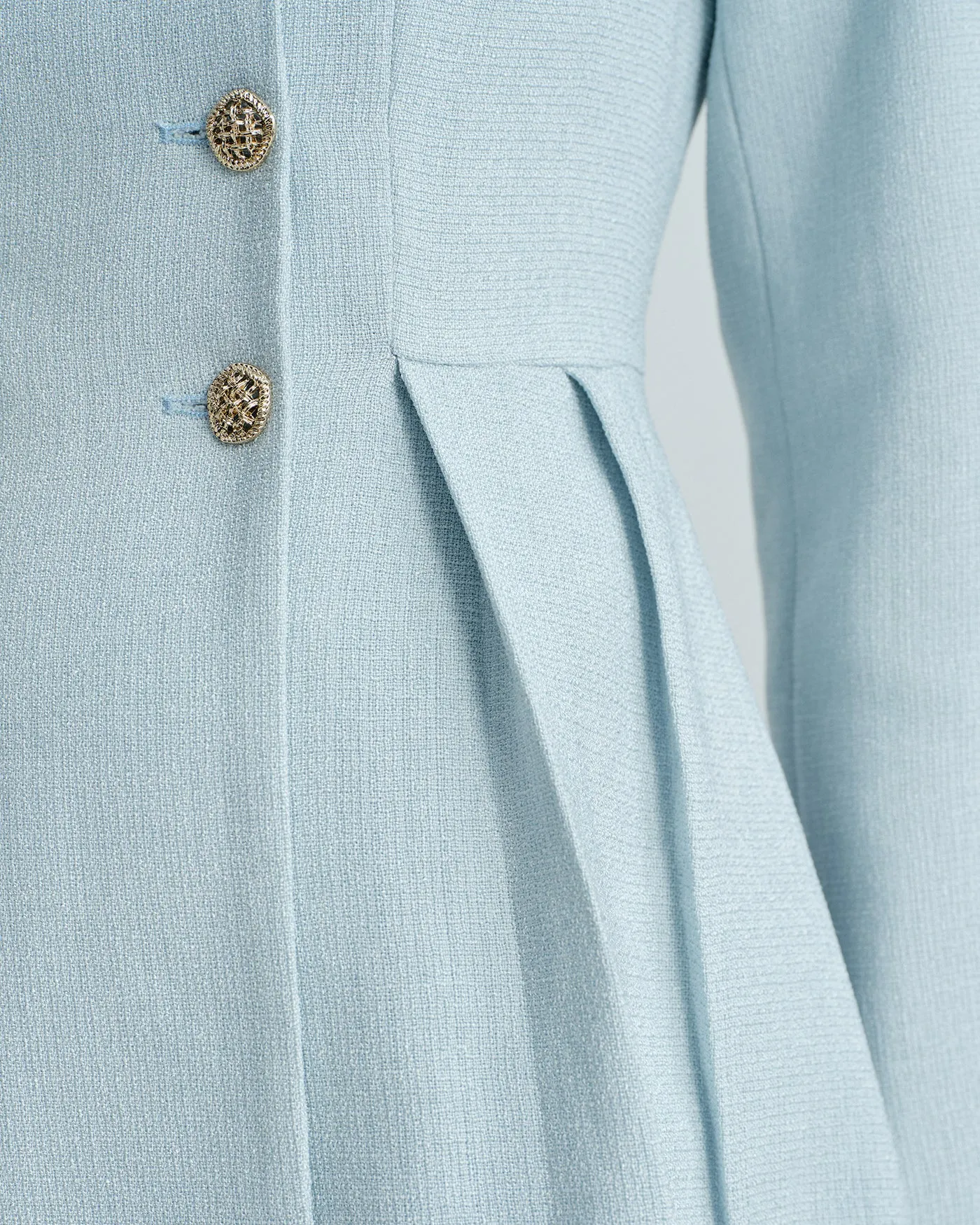 Blue Collar Button Mini Dress sold by rihoas product image thumbnail 2