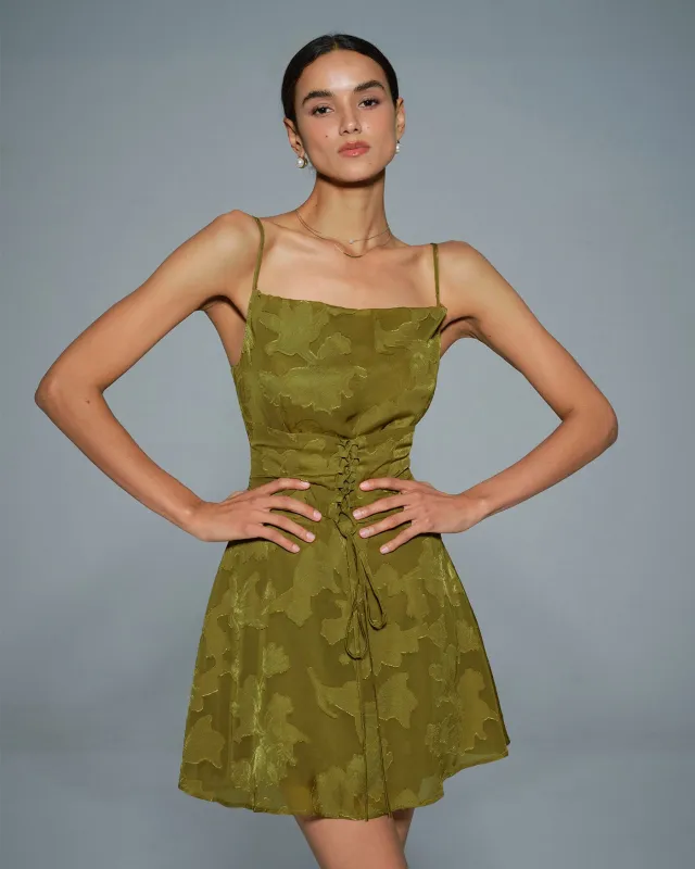 Green Floral Slip Mini Dress sold by rihoas