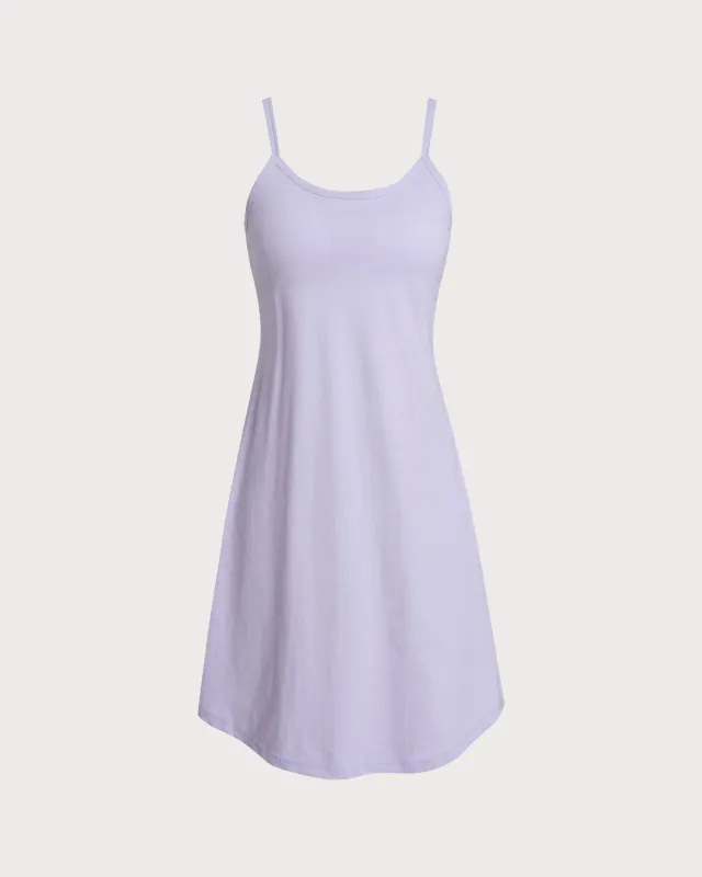 Purple A-Line Casual Slip Mini Dress sold by rihoas