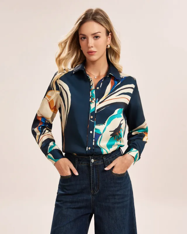 Floral Collar Button Shirt sold by rihoas