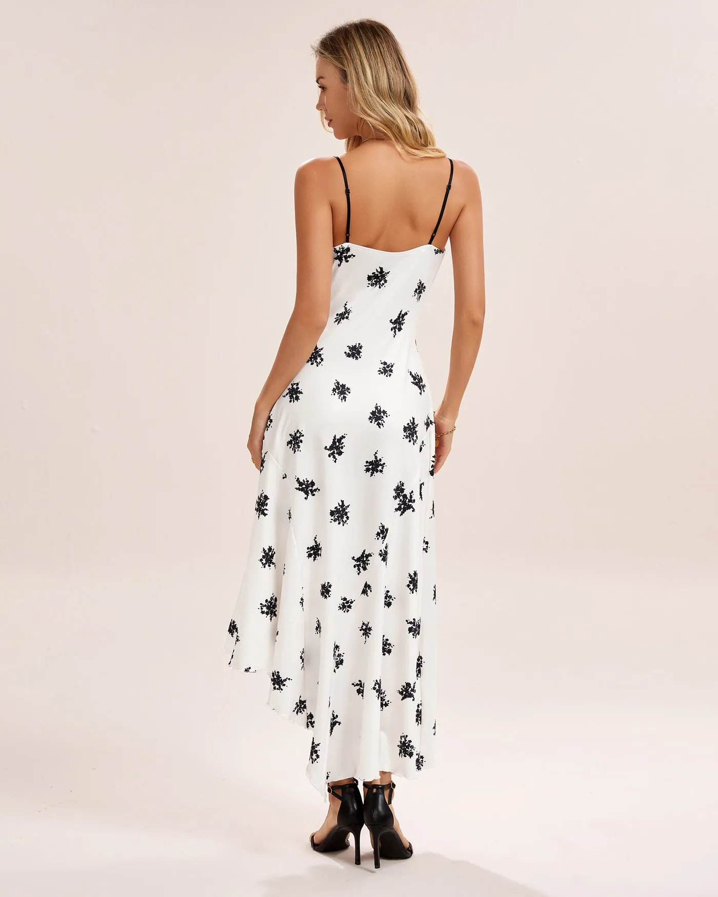 Apricot Floral Slip Midi Dress sold by rihoas product image thumbnail 5