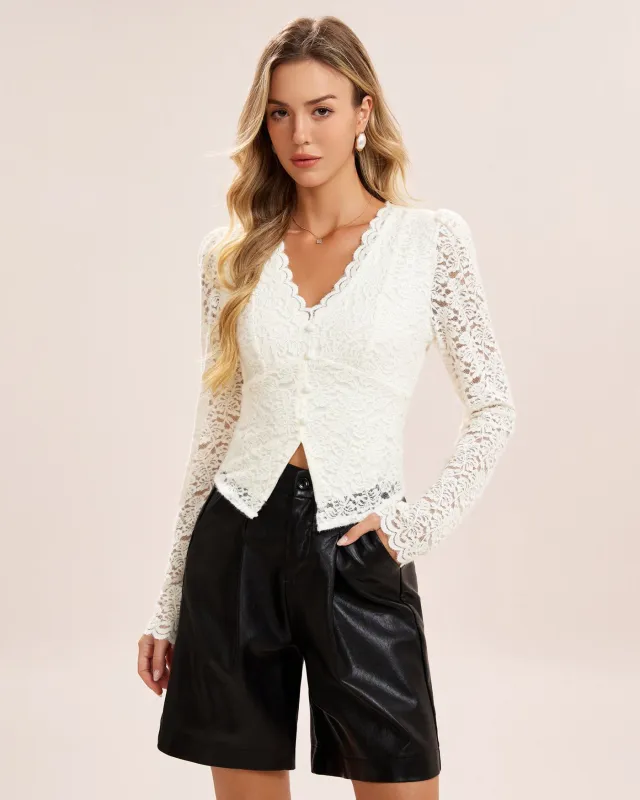 Apricot Floral V Neck Tee sold by rihoas