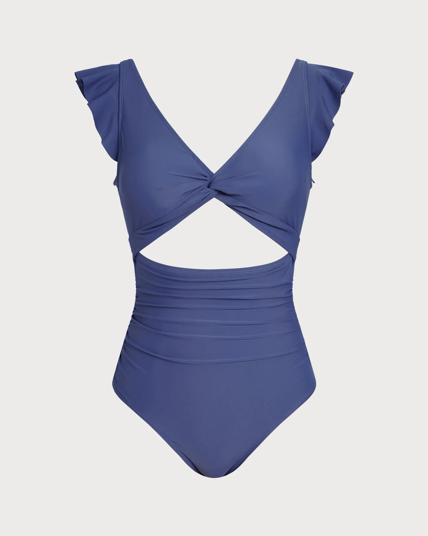 Cobalt Blue Ruffled One Piece sold by rihoas