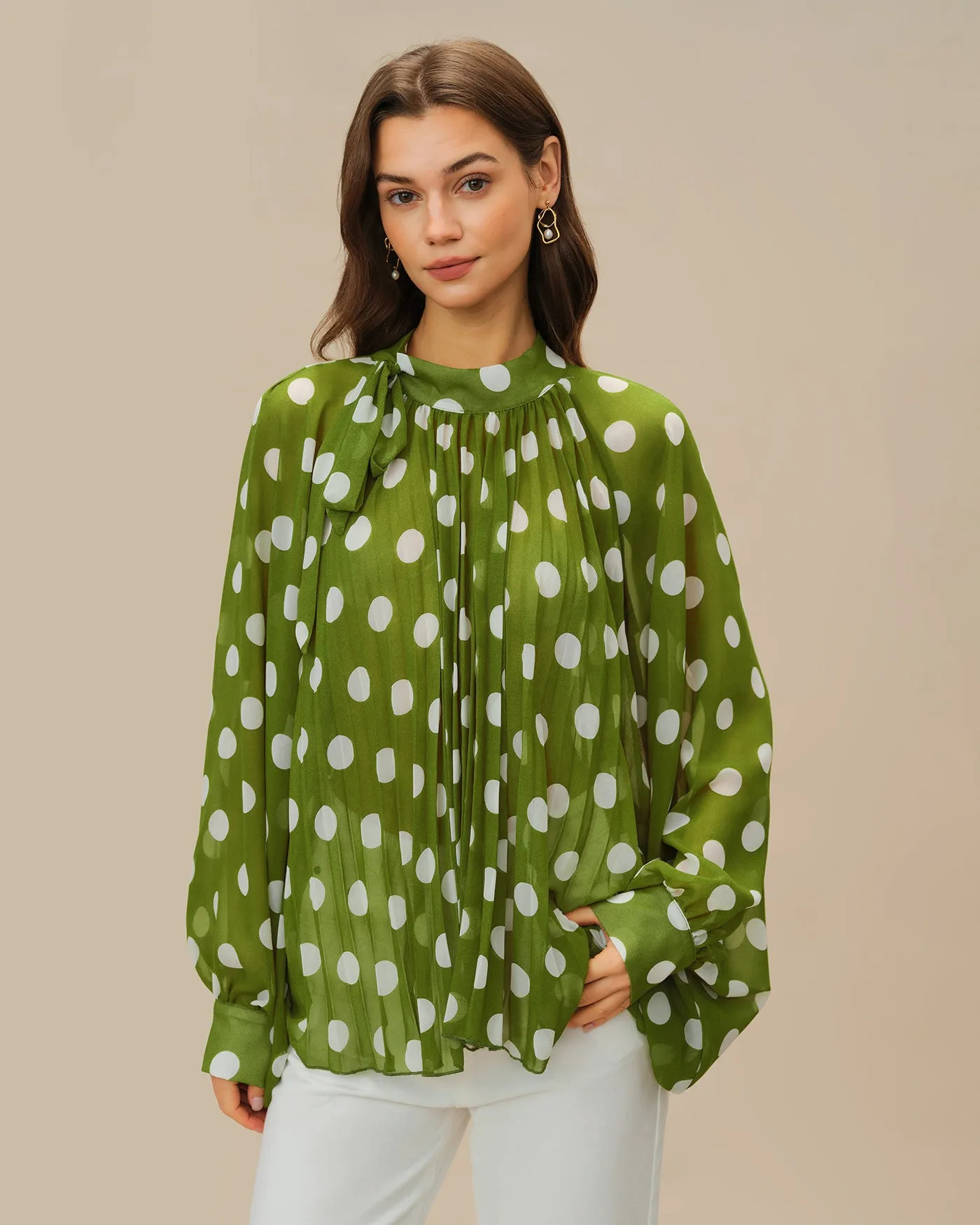 Green Lantern Sleeve Polka Dot Shirt sold by rihoas