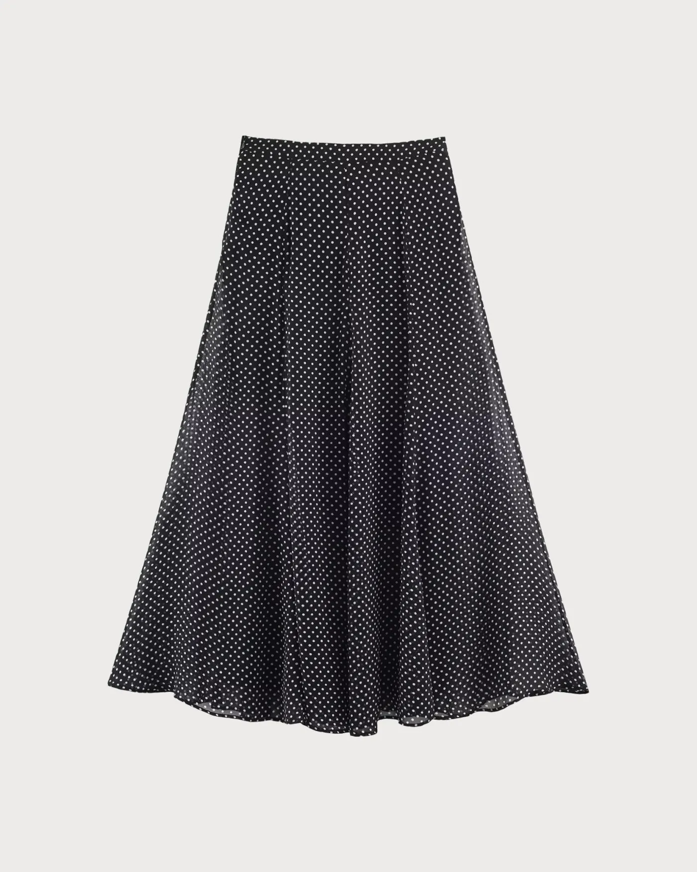 Black Polka Dot Maxi Skirt sold by rihoas