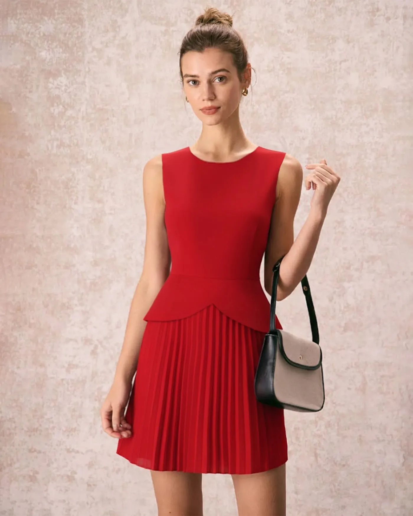 Red Ruched Mini Dress sold by rihoas product image thumbnail 2