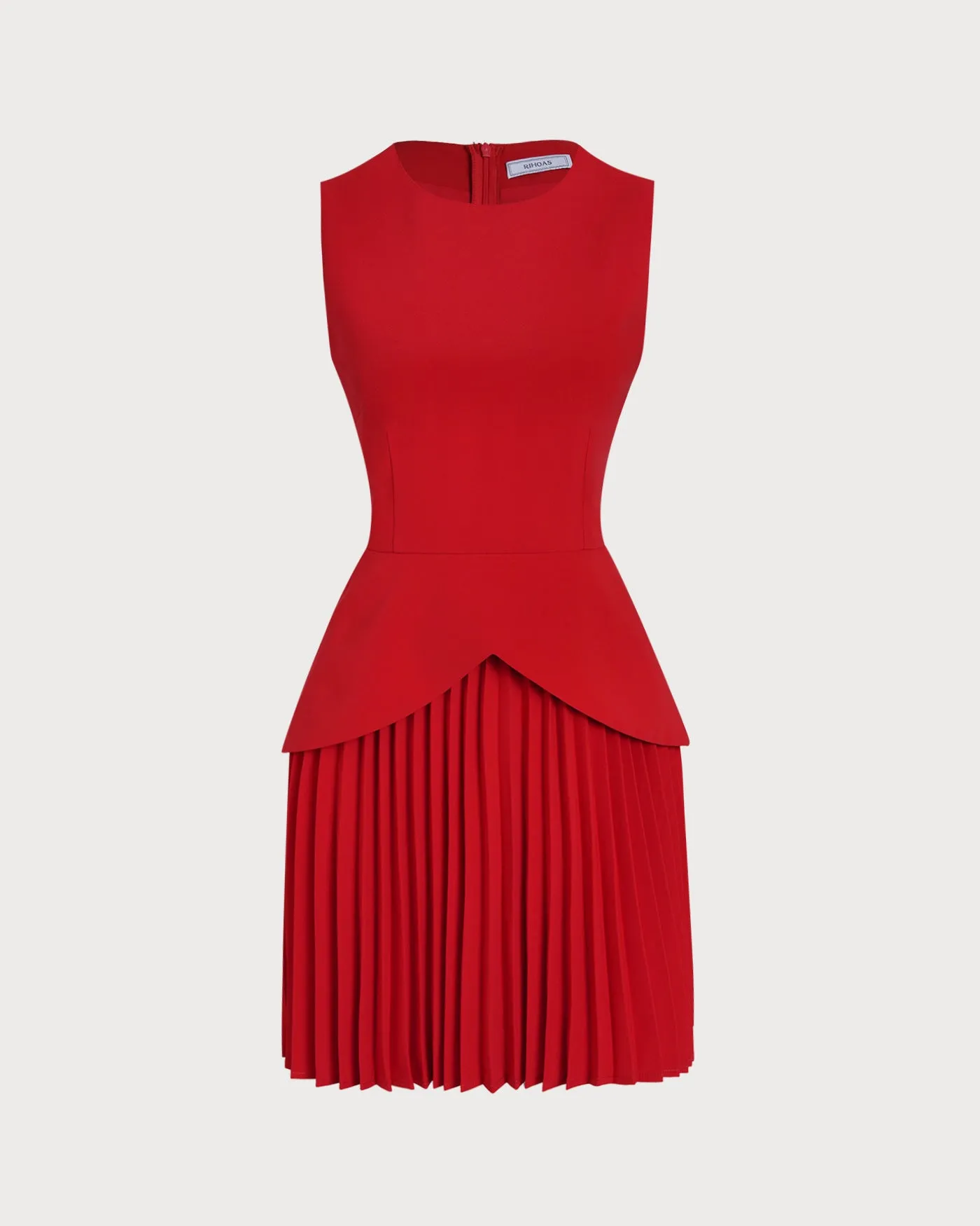 Red Ruched Mini Dress sold by rihoas product image thumbnail 3