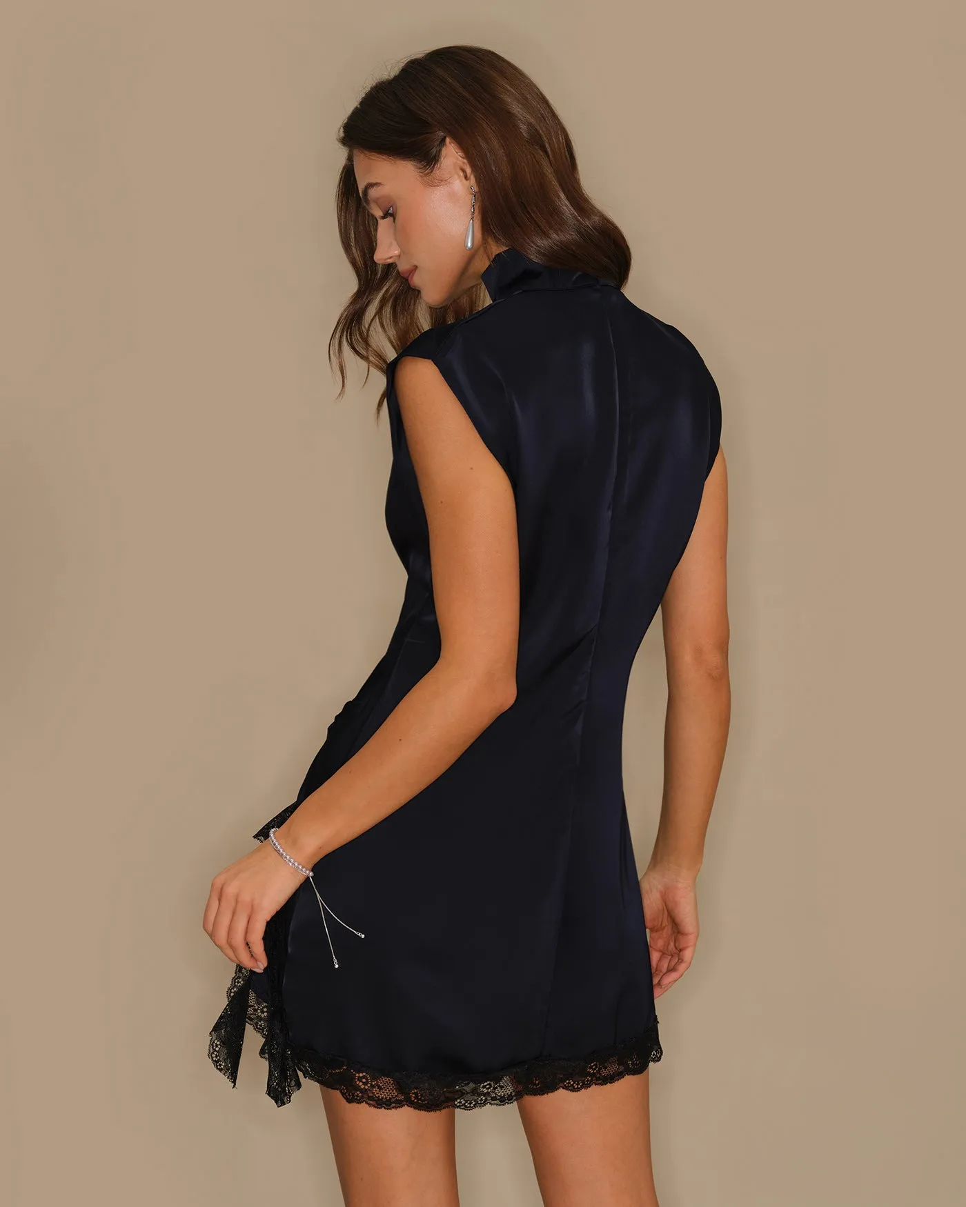 Blue Turtle Lace Mini Dress sold by rihoas product image thumbnail 4