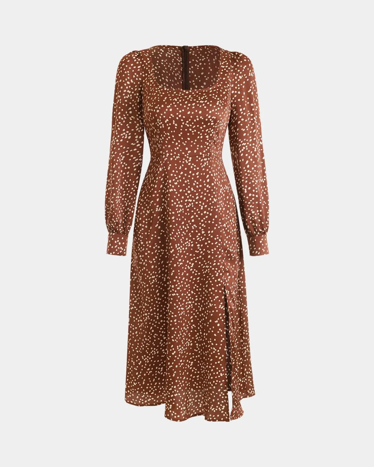 The Polka Dot Square Neckline Dress sold by rihoas