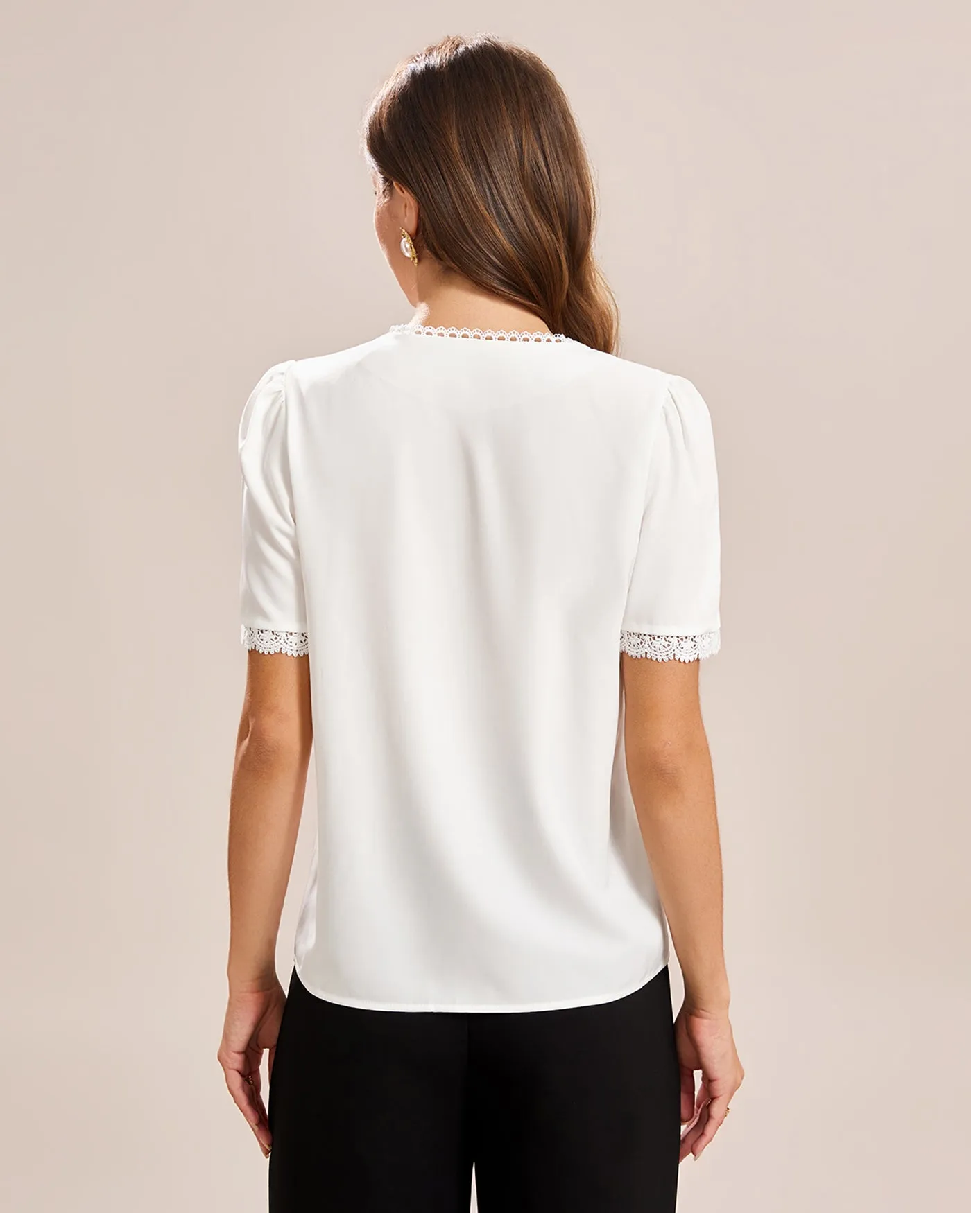 White V Neck Tee sold by rihoas product image thumbnail 5