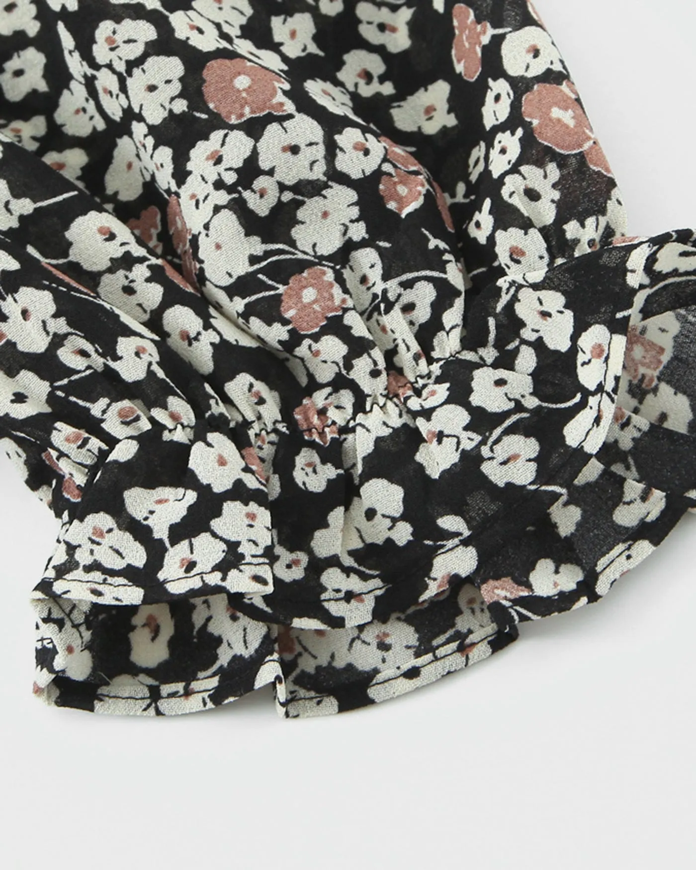 Black Square Neck Floral Tee sold by rihoas product image thumbnail 3