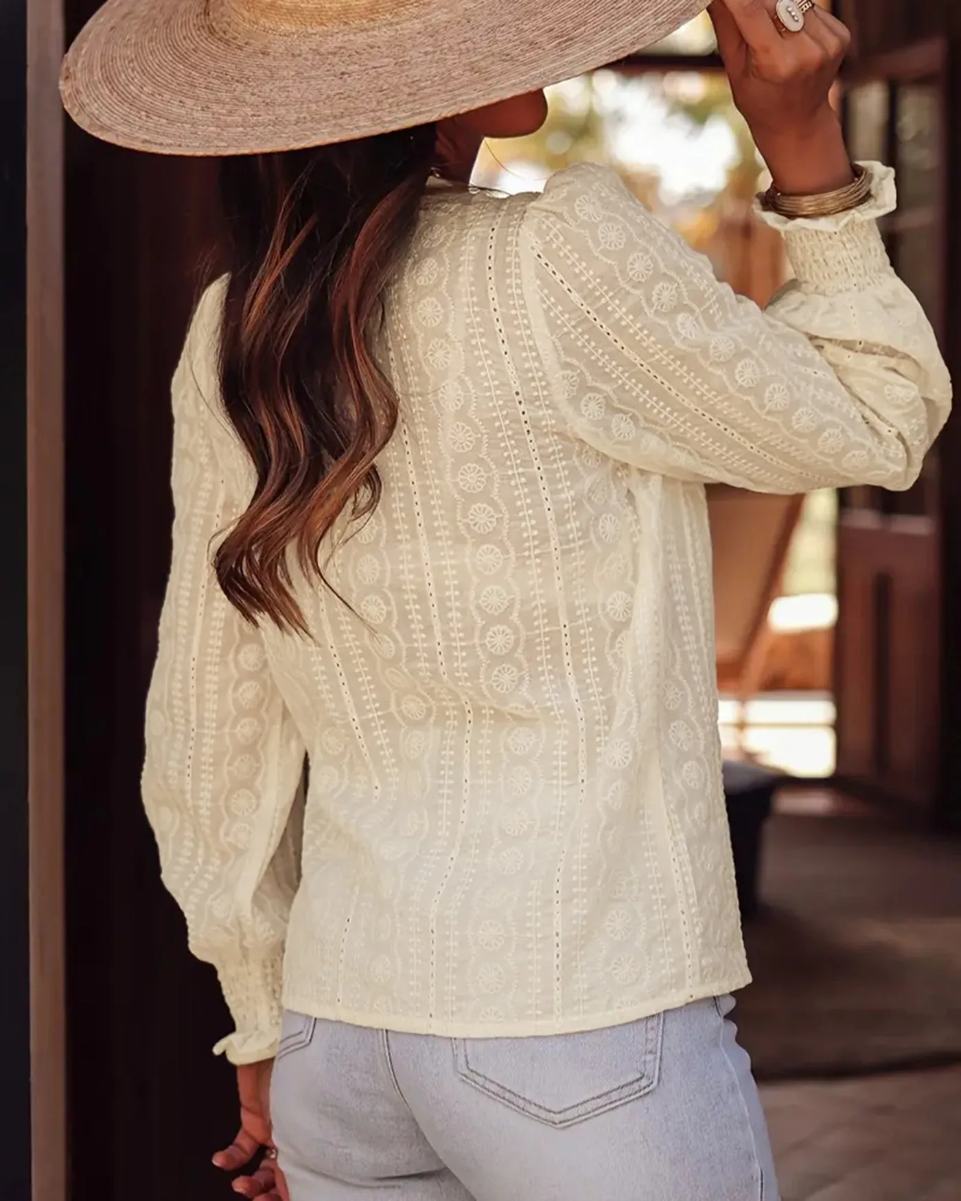 Apricot V Neck Textured Tee sold by rihoas product image thumbnail 4