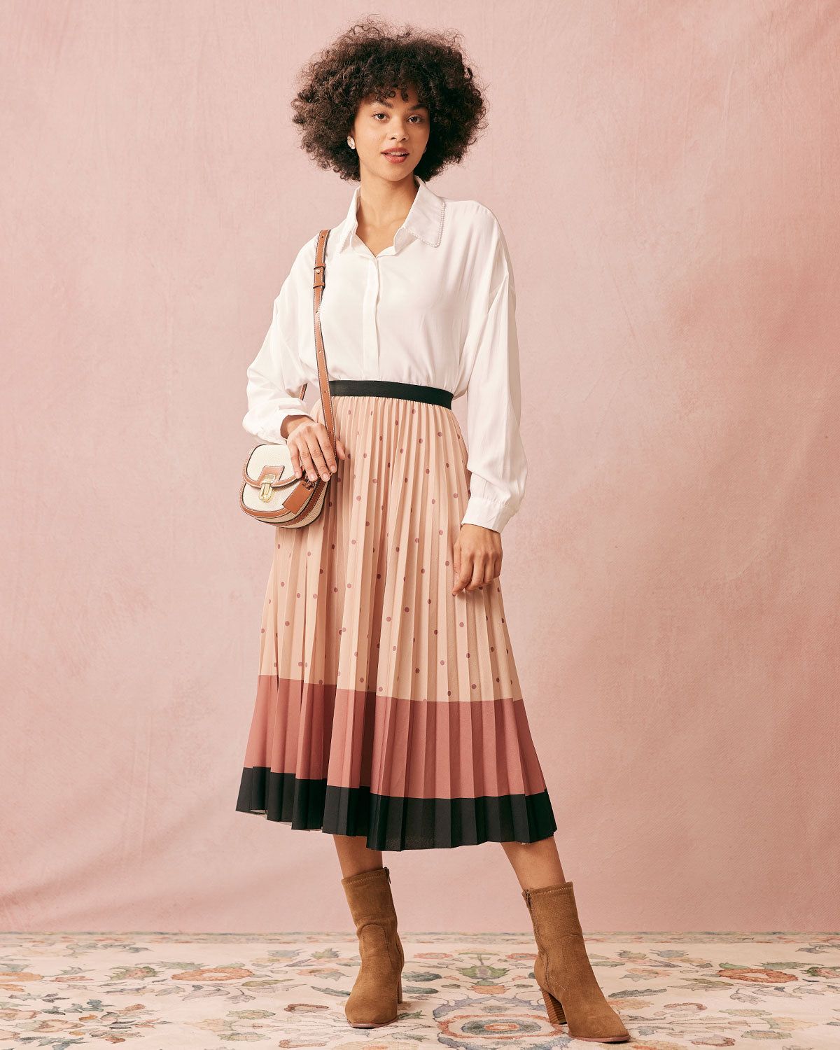 The White Lapel Button Up Blouse sold by rihoas product image thumbnail 4