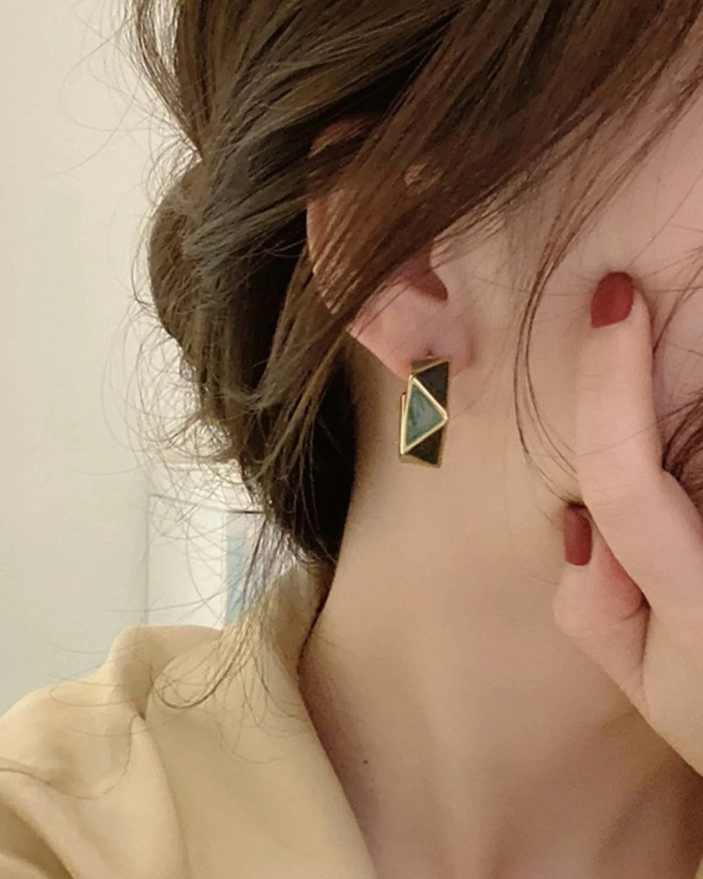 Green Earrings sold by rihoas product image thumbnail 3