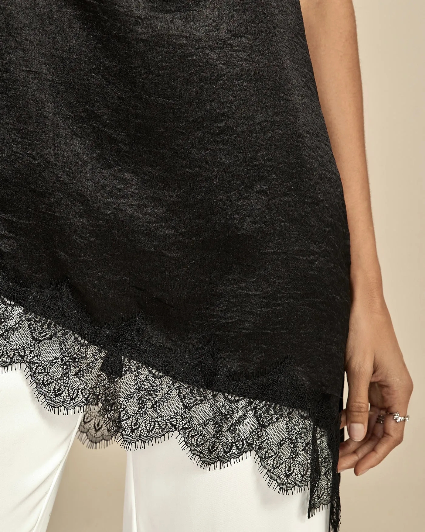 Black Lace Turtle Tank Top sold by rihoas product image thumbnail 2