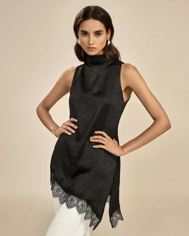 Black Lace Turtle Tank Top made by rihoas