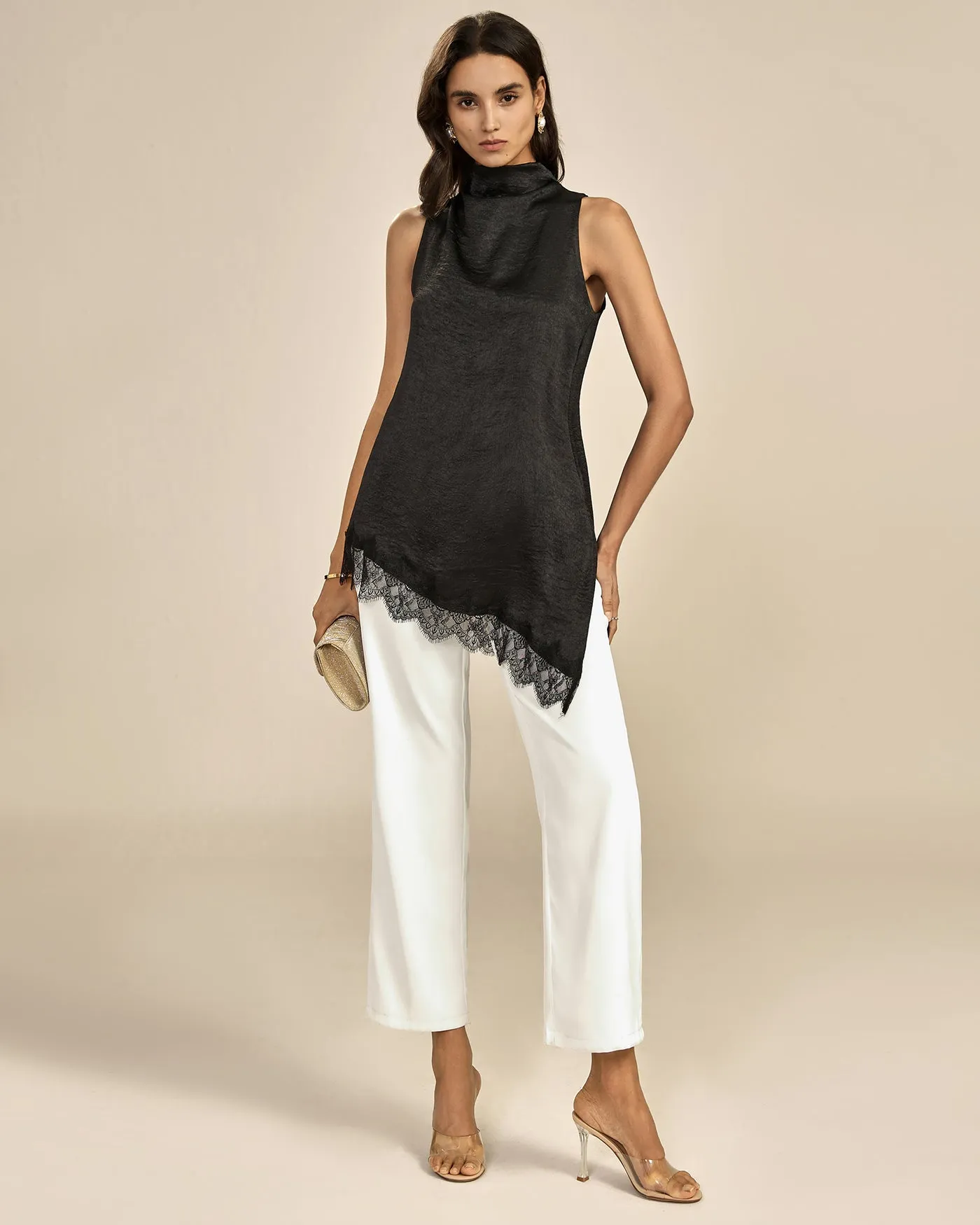 Black Lace Turtle Tank Top sold by rihoas product image thumbnail 5