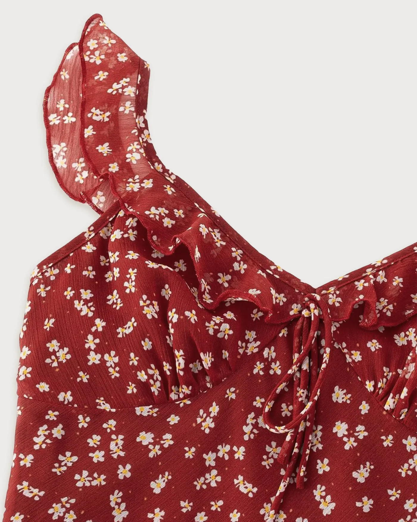 Red Floral Slip Maxi Dress sold by rihoas product image thumbnail 3