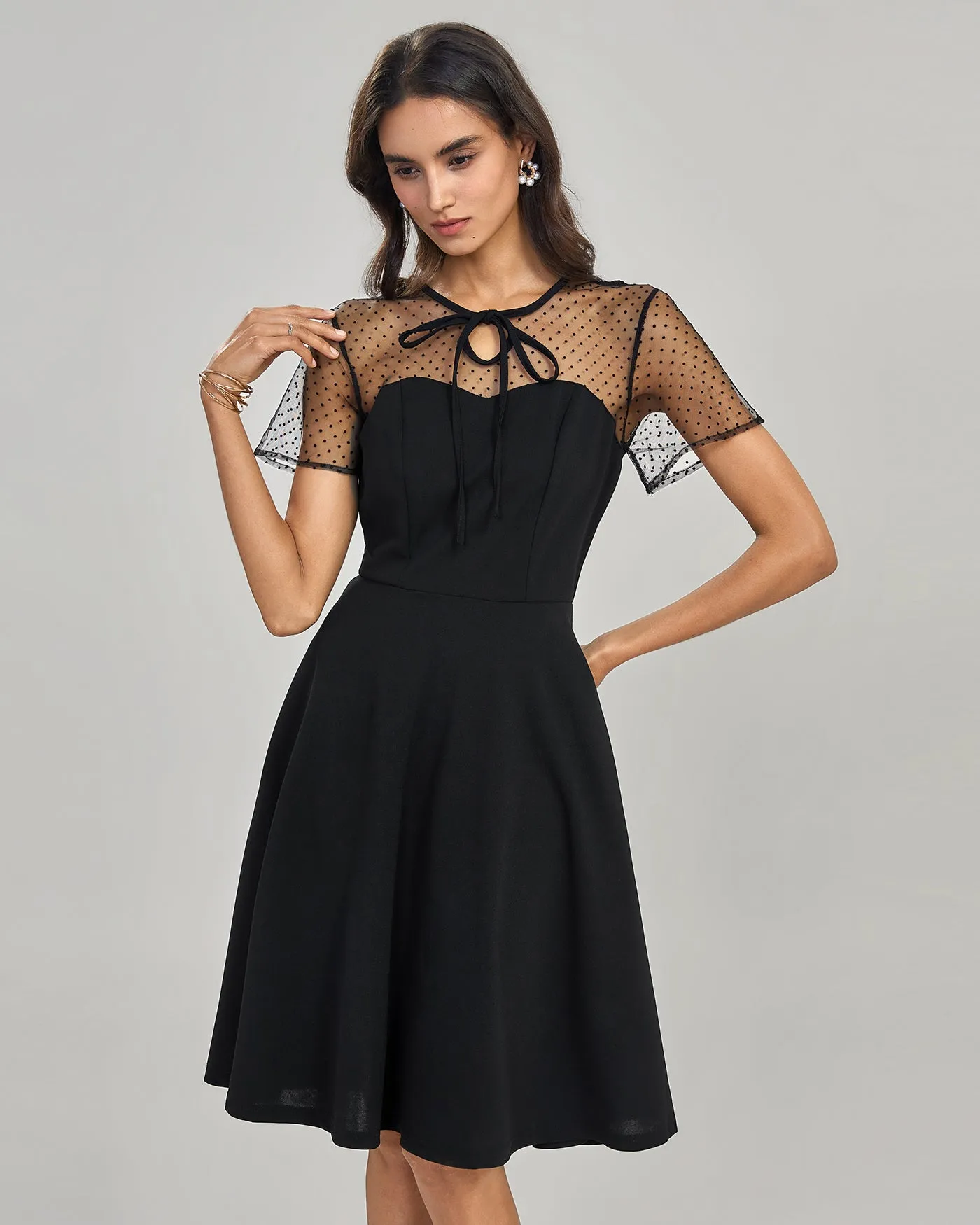 Black See Through Mini Dress sold by rihoas