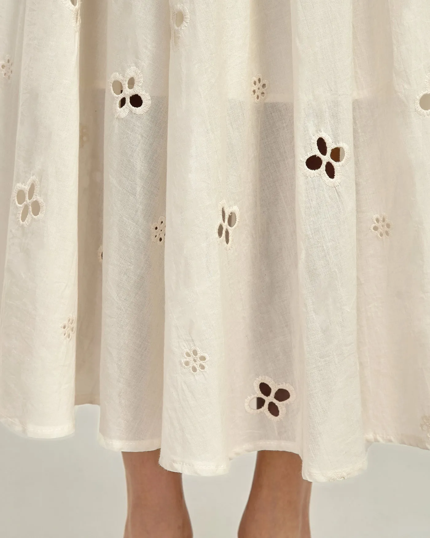 Apricot Elastic Waist Floral Midi Skirt sold by rihoas product image thumbnail 2