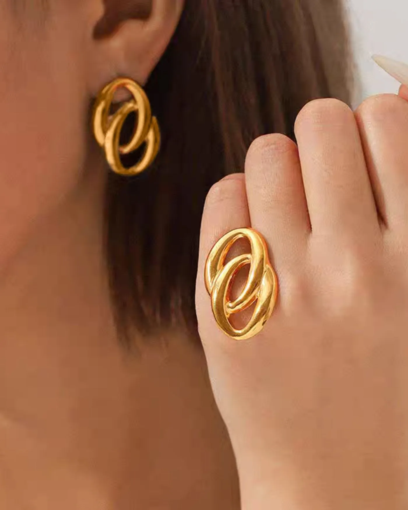 Gold Earrings sold by rihoas product image thumbnail 2