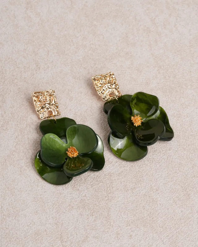 Green Earrings sold by rihoas