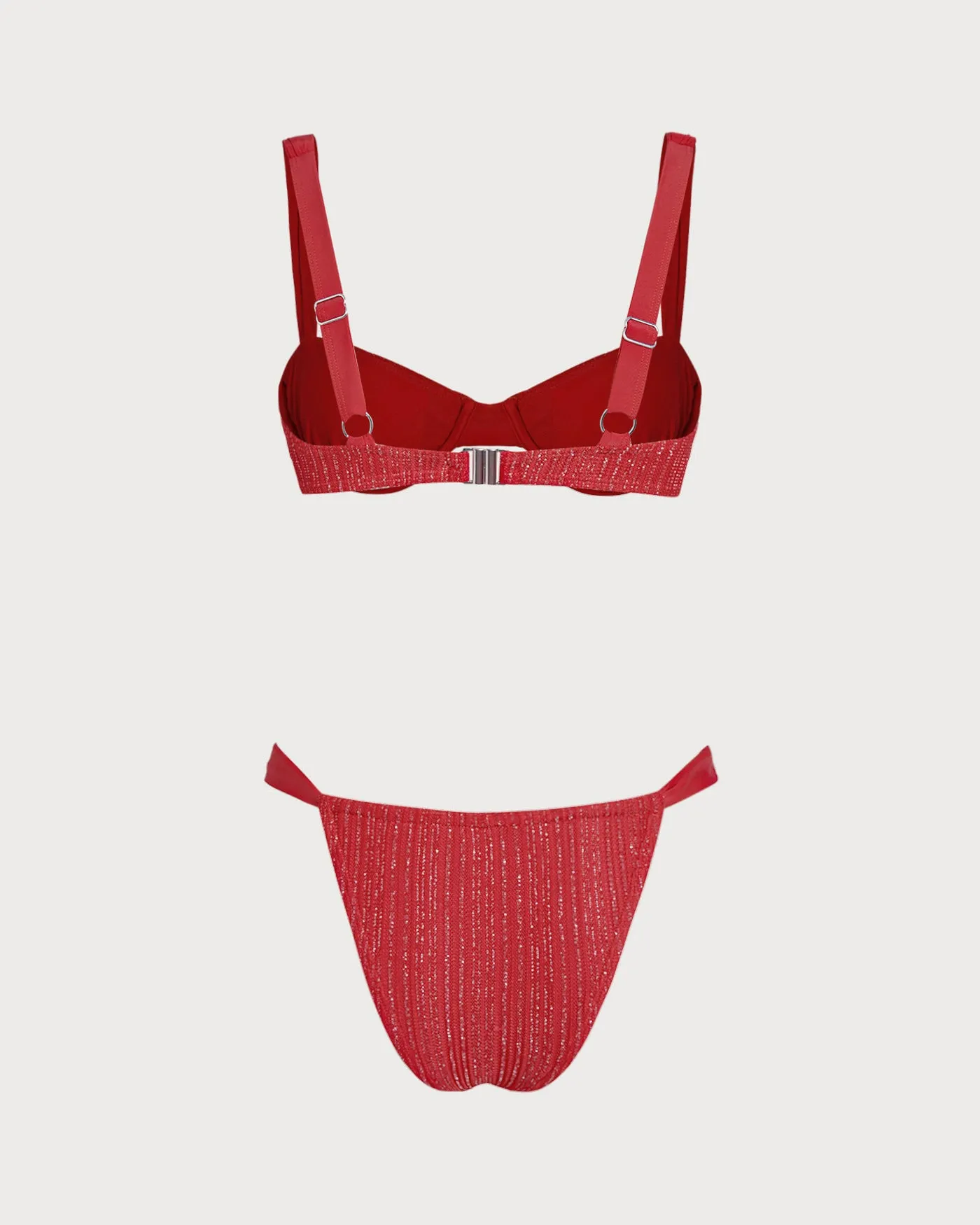 Red Sequins Underwire Bikini Set sold by rihoas product image thumbnail 4