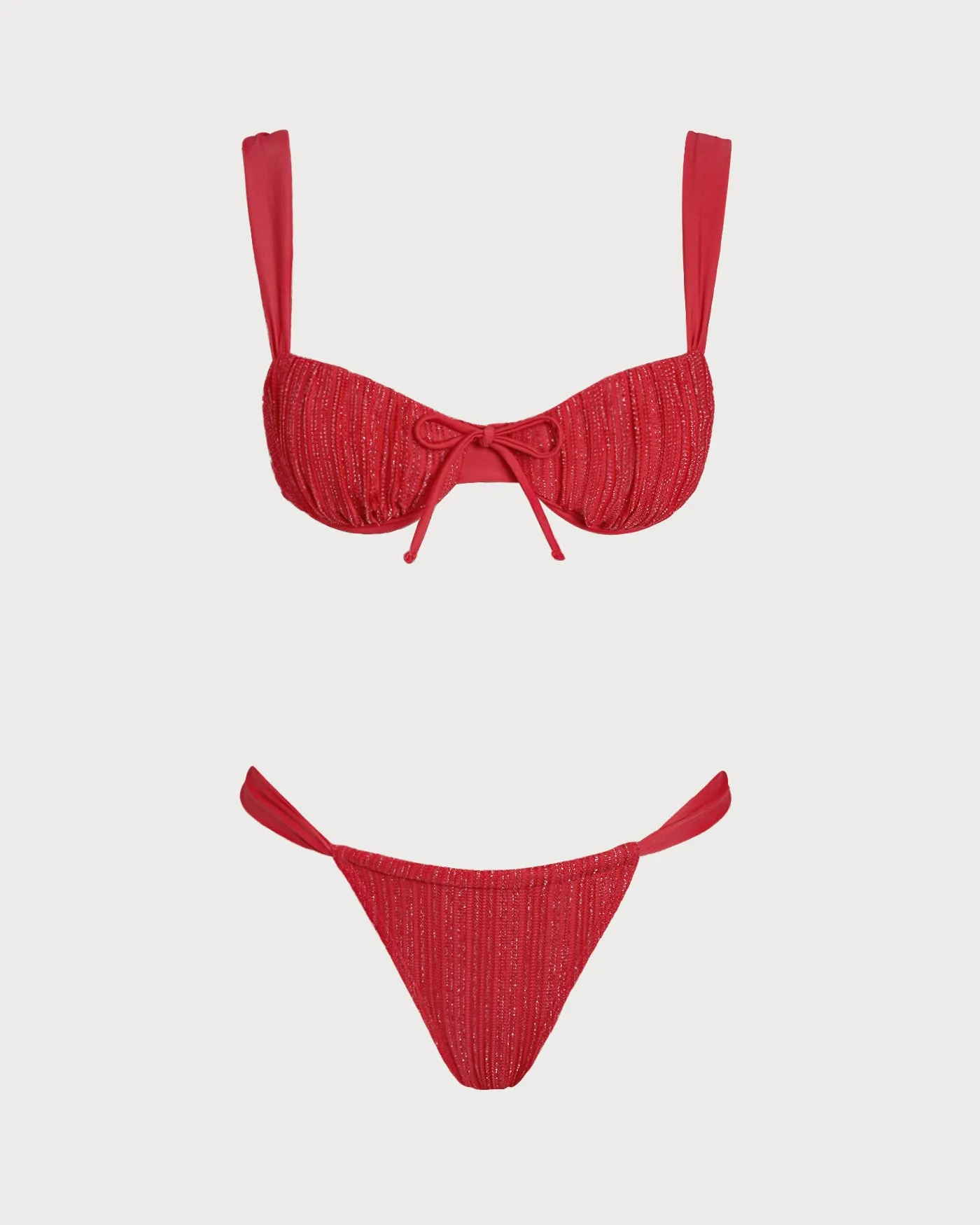 Red Sequins Underwire Bikini Set sold by rihoas product image thumbnail 3