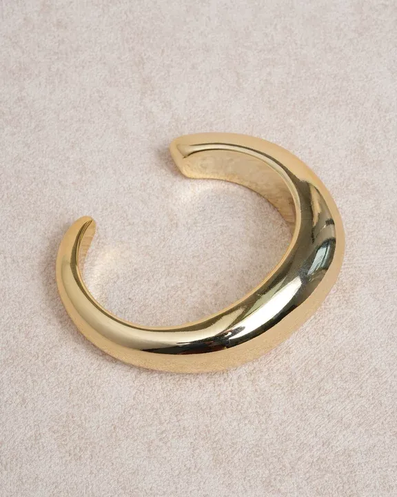 Gold Alloy Open Bracelet sold by rihoas
