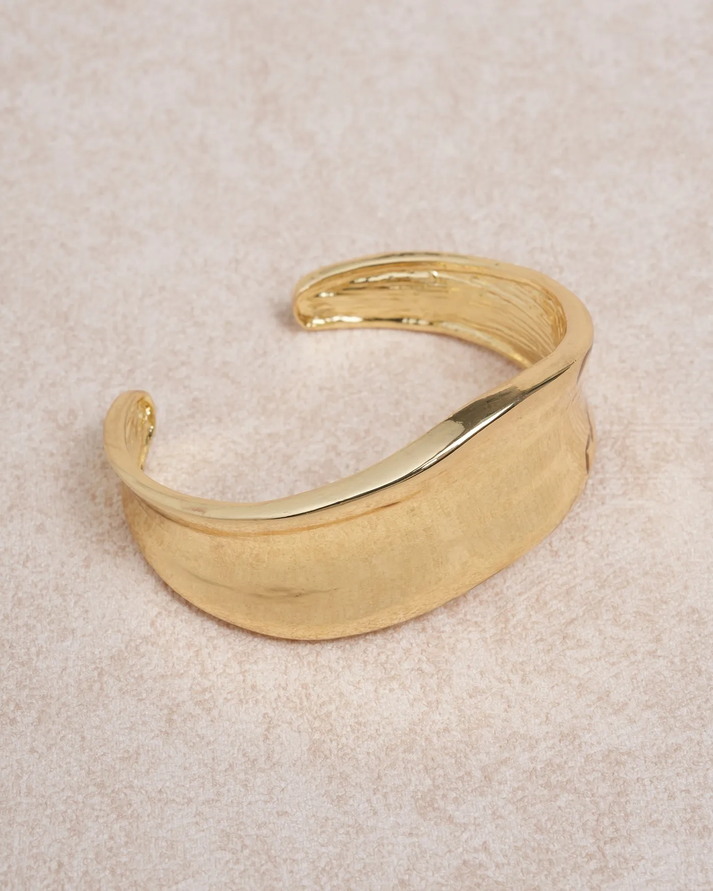Gold Matte Open Bracelet sold by rihoas