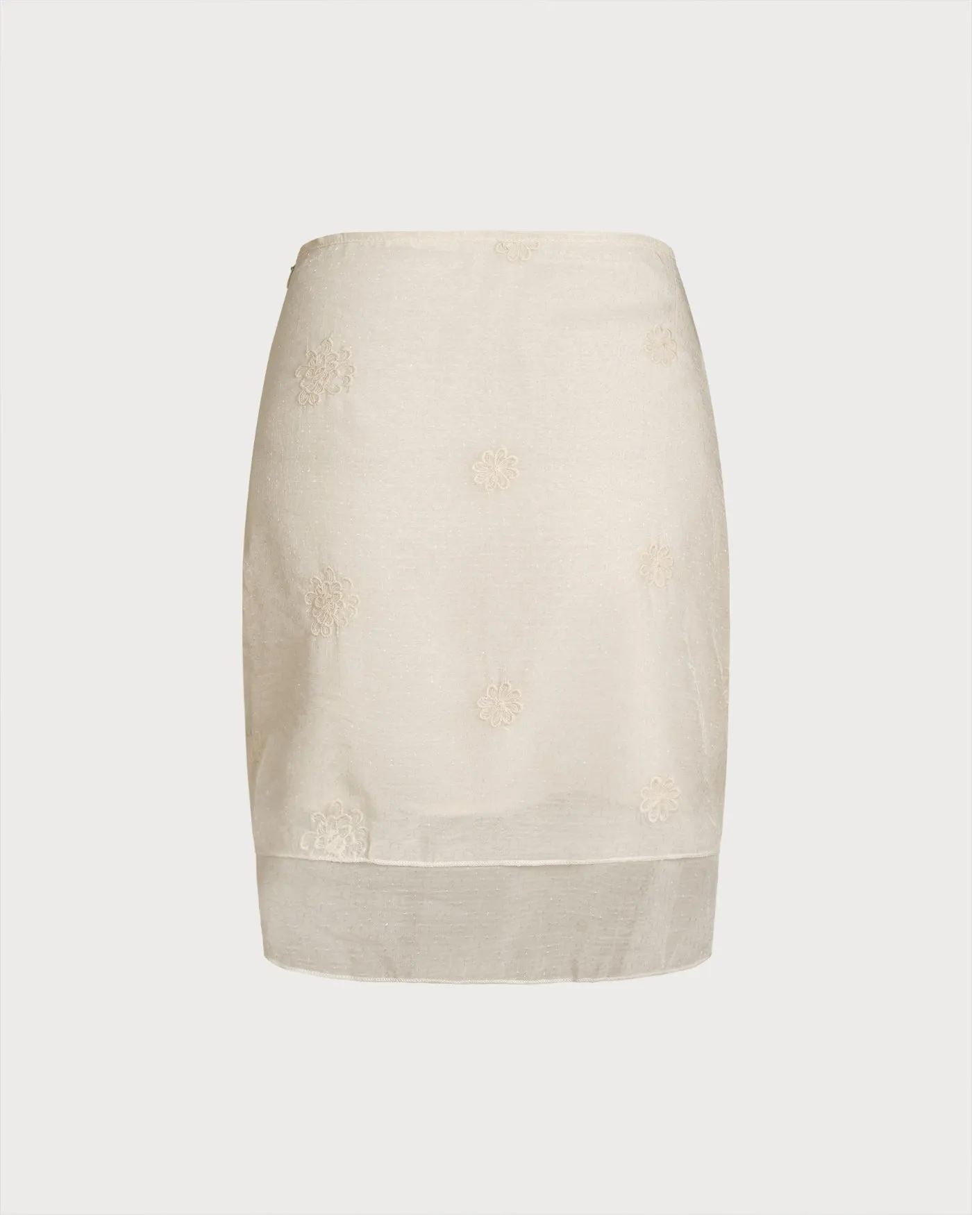Apricot Floral Textured Skirt sold by rihoas product image thumbnail 2