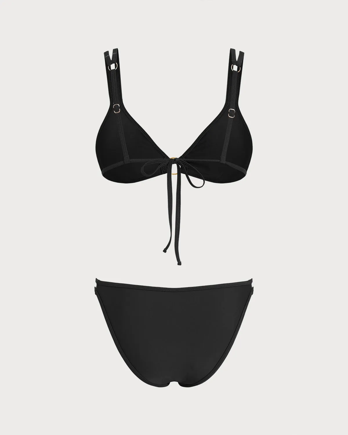 Black O-Ring Triangle Bikini Set sold by rihoas product image thumbnail 3
