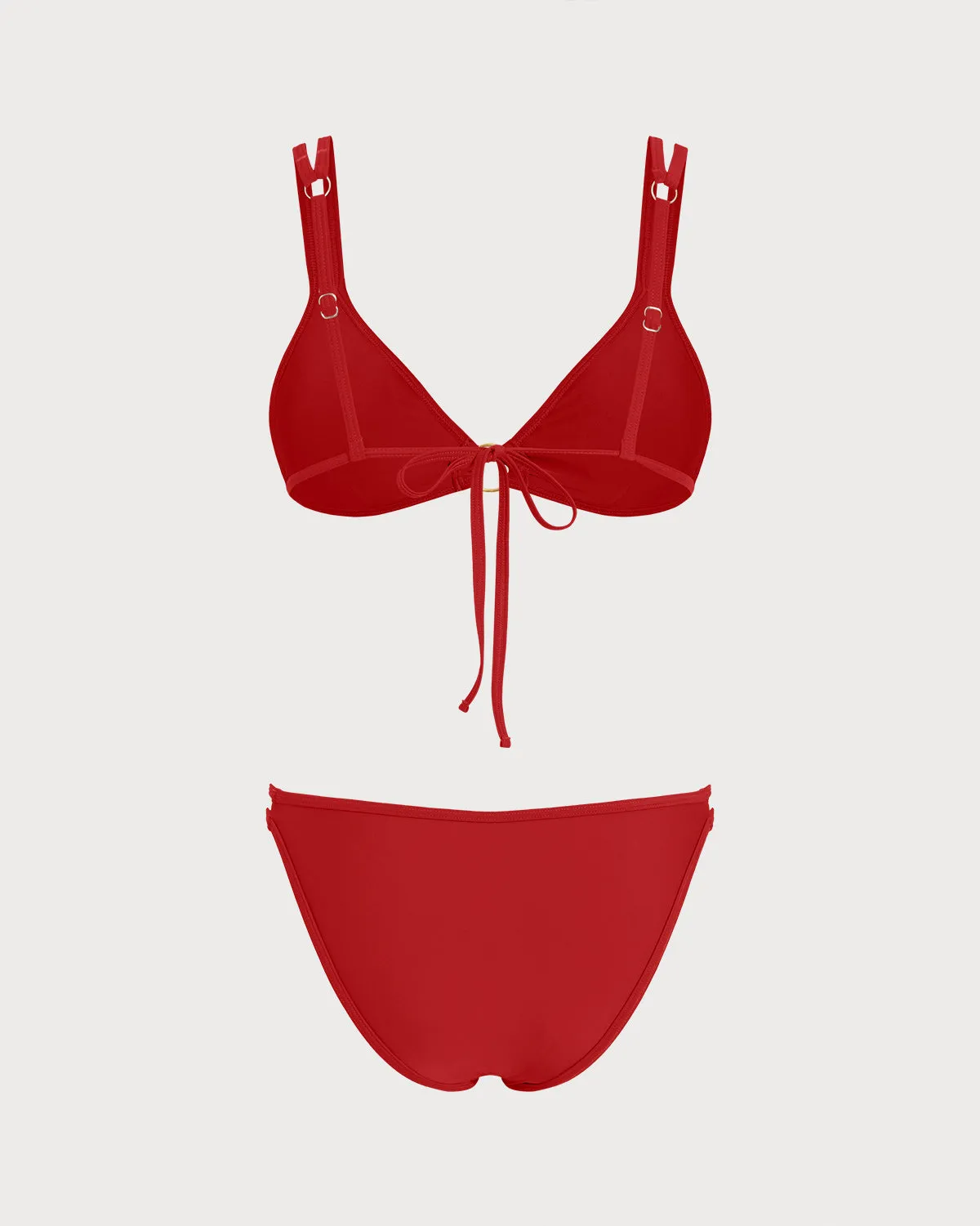 Red O-Ring Triangle Bikini Set sold by rihoas product image thumbnail 3